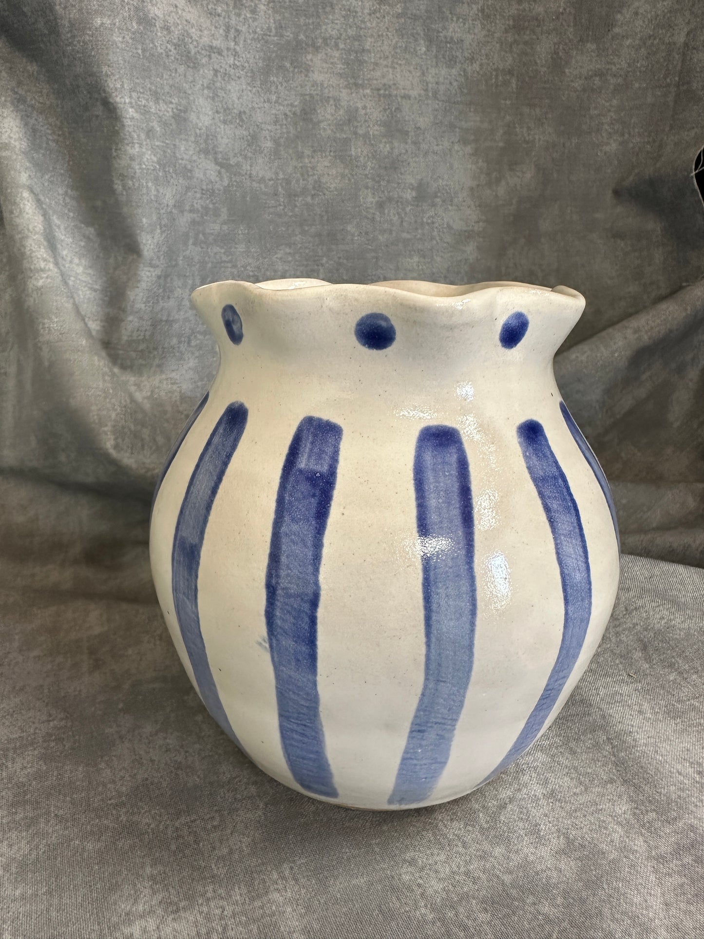 Cobalt Ripple Vase