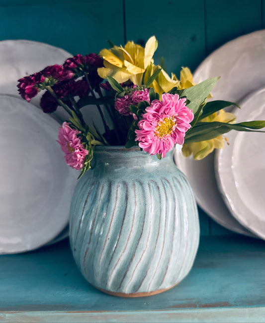 Fluted Wildflower Vase