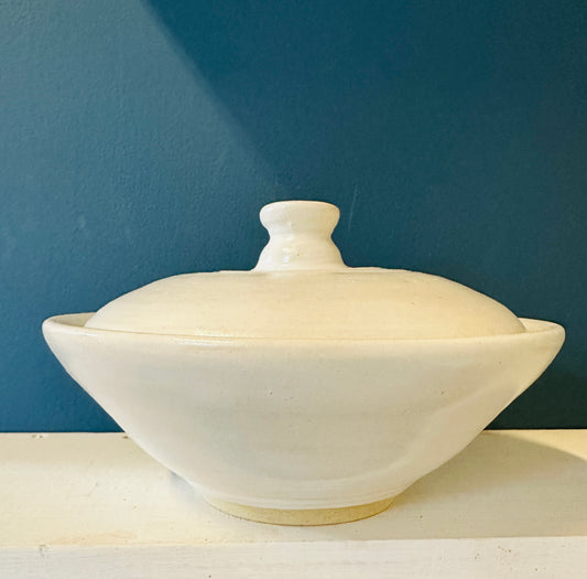 White Serving Cocotte with Lid