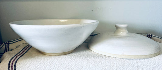 White Serving Cocotte with Lid