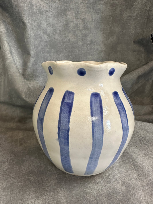 Cobalt Ripple Vase
