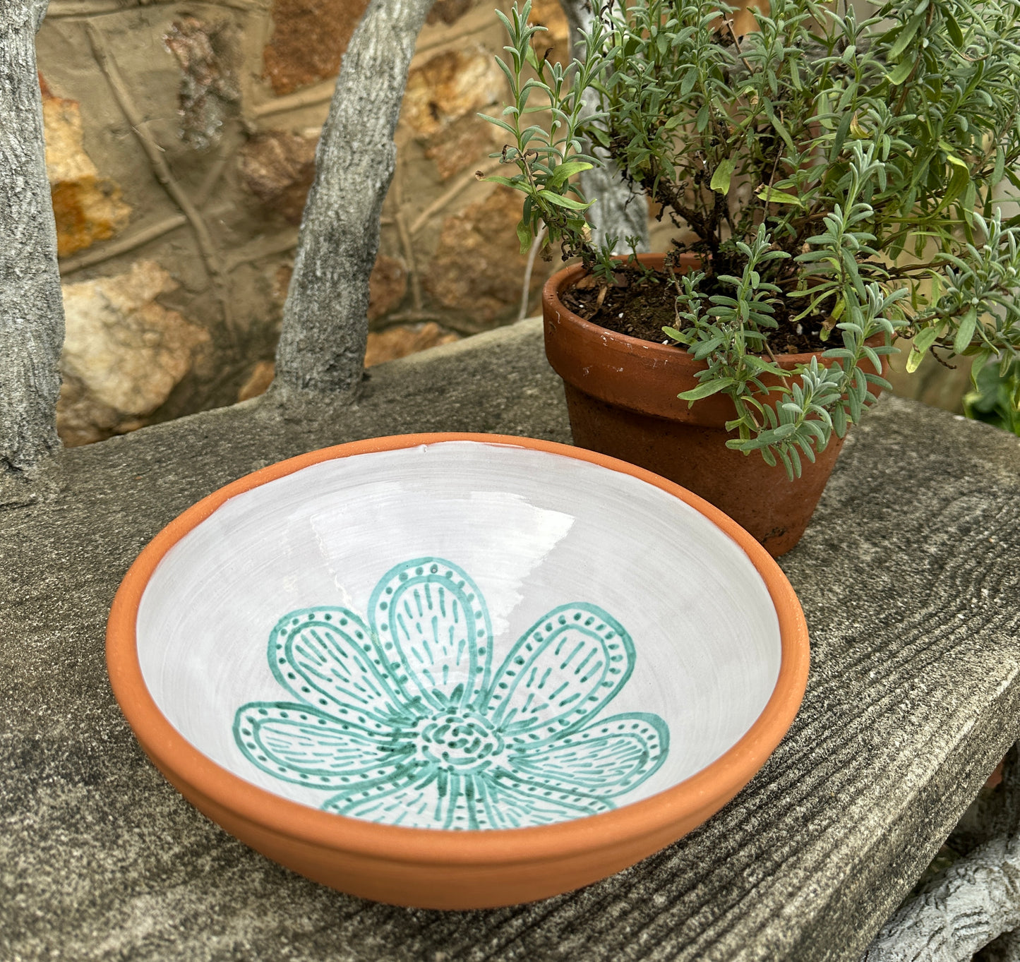 Jaded Floral Bowl