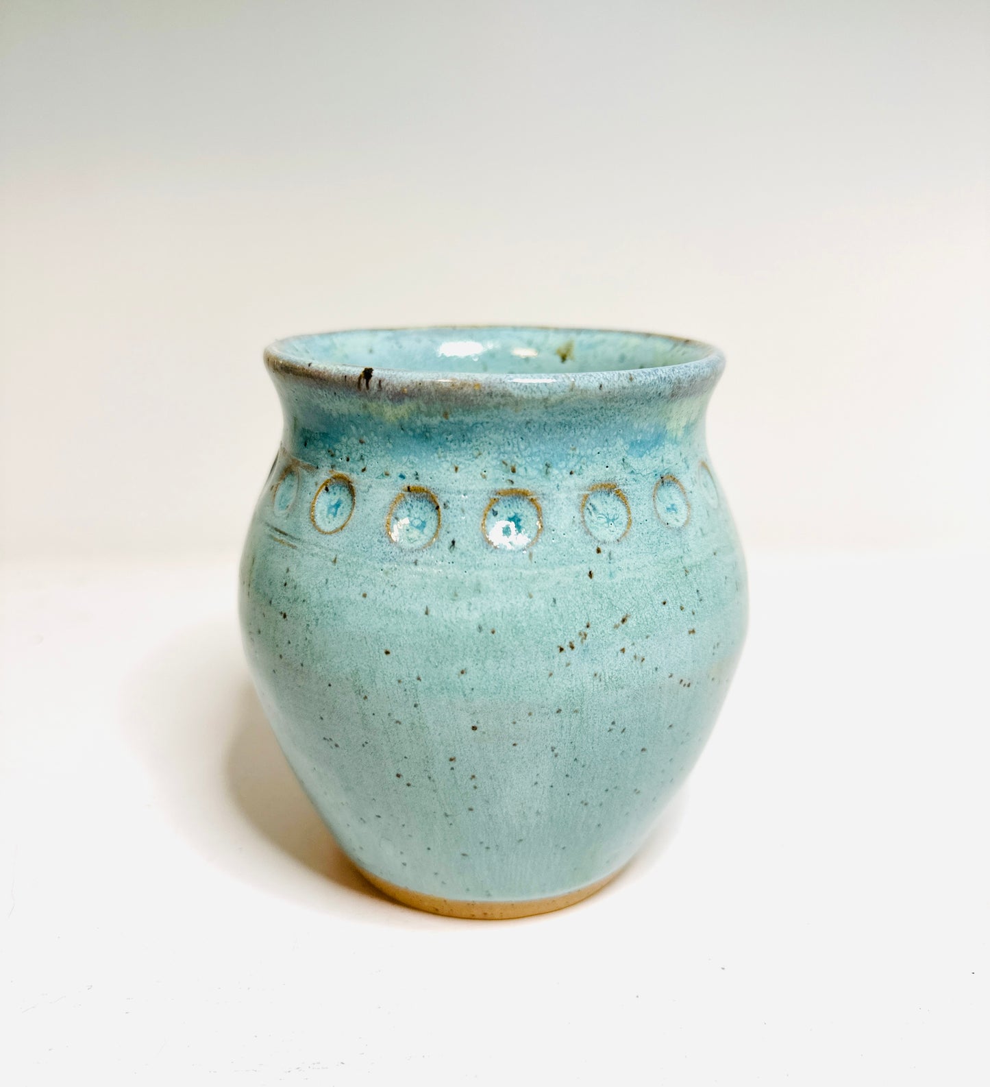 Blue Dimpled Vase