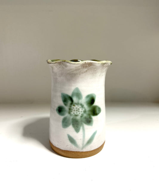Small-Bloom Vase with Copper Washed Florals