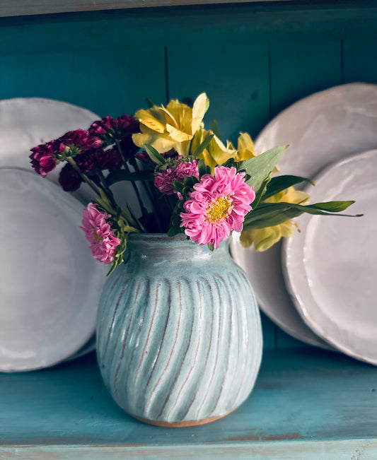 Fluted Wildflower Vase